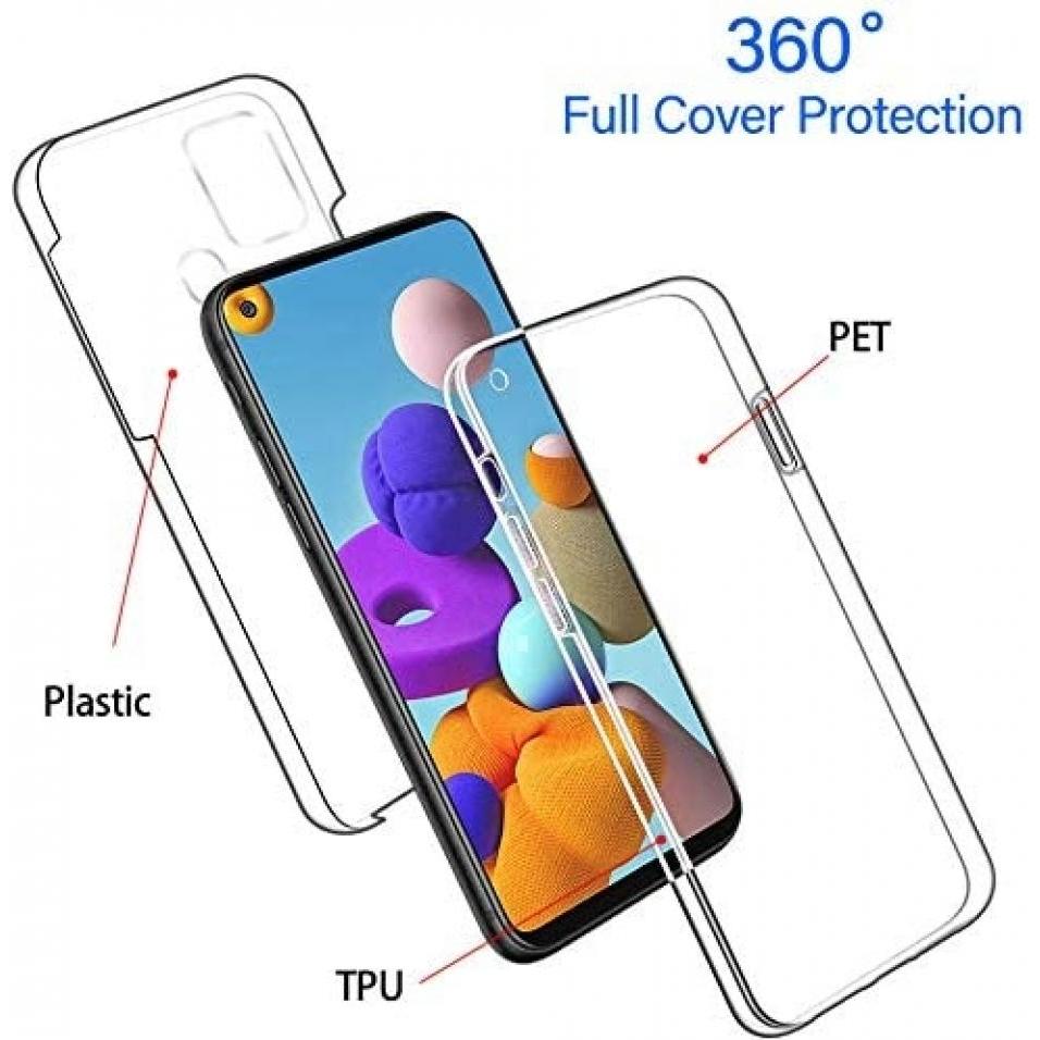 Thumbnail - Screenguard 360° Screen & Body Protector Samsung Galaxy A21s Hülle mit Folie (Samsung Galaxy A21s), Smartphone Hülle, Tr...