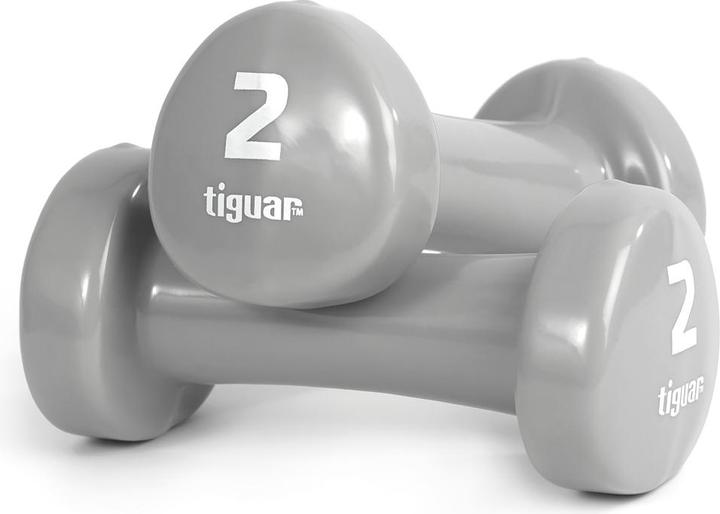 Actual product image Tiguar Vinyl dumbbells (2 x 2 kg)