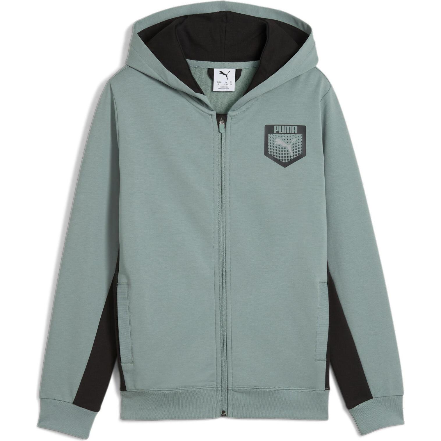 Puma, Jungen, Pullover, ACTIVE SPORTS Graphic Hoodie Full-Zip TR B, Grün, (152)