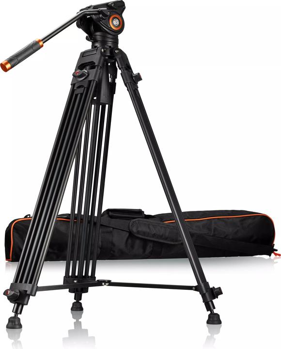 Bresser VideoOstative - VT -01 - Leicht - inkl.Tasche und Tragengurt (Kunststoff, Metall)