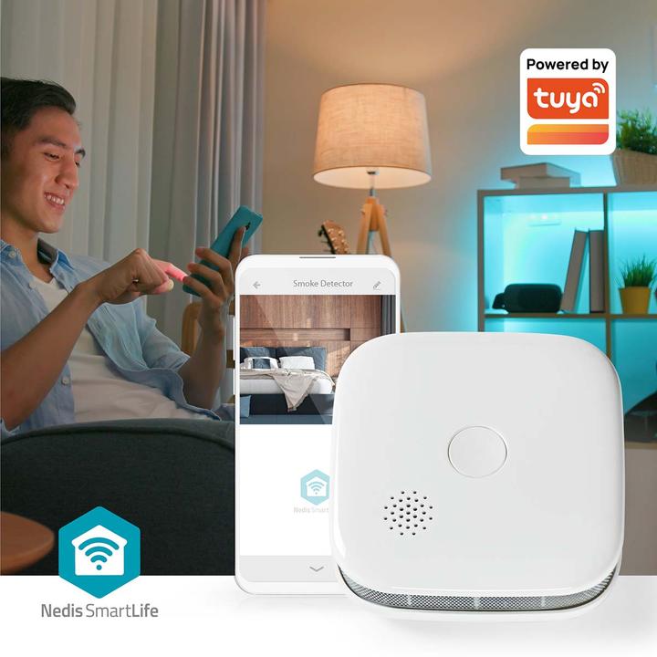 Image du produit Nedis Détecteur de fumée SmartLife | Wi-Fi | Fonctionne sur piles | Durée de vie du capteur : 10 ans | EN