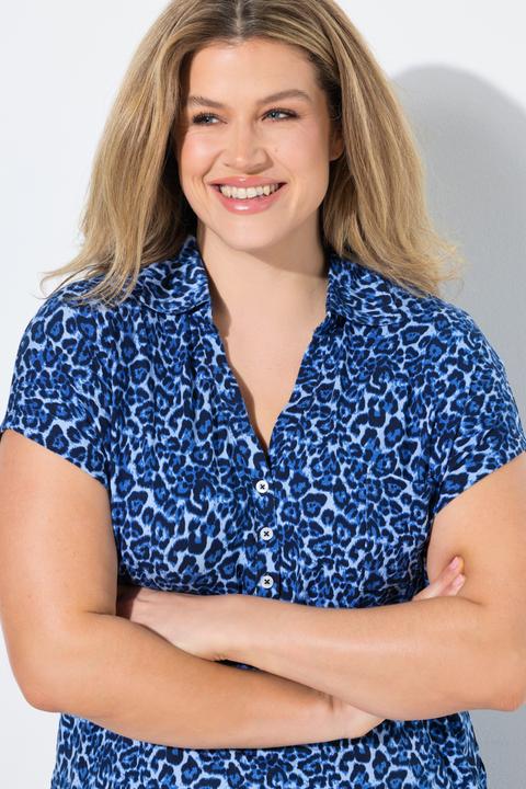 Produktbild Ulla Popken Pyjama, Leomuster, Hemdkragen, Halbarm (54)