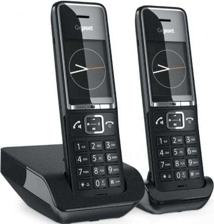 Actual product image Gigaset WIRELESS PHONE COMFORT 550 DUO BLACK CHROME L36852-H3001-D204