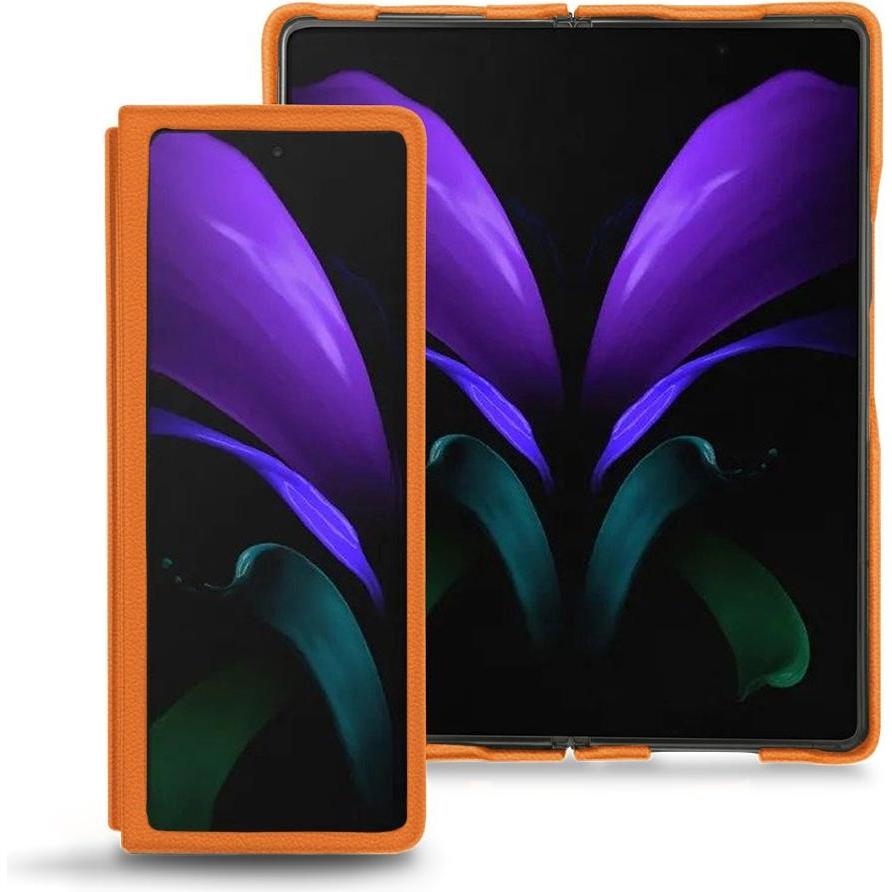 Noreve Lederschutzhülle (Samsung Galaxy Z Fold2), Smartphone Hülle, Orange