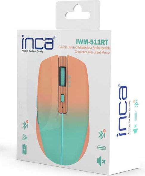 Produktbild Inca Maus IWM-511RT Blt+Wrls RGB Color-Basisfarbe: Orange (Kabellos)