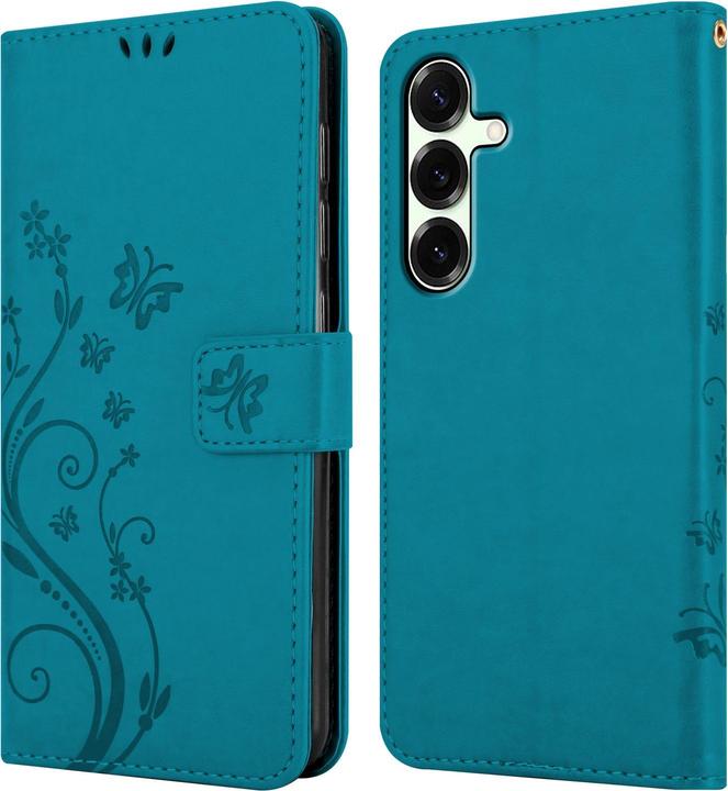 Actual product image Cadorabo Case for Samsung Galaxy S25 Plus Flower Book (Samsung Galaxy S25)