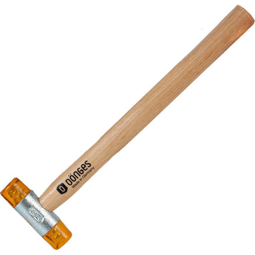 Dönges, Hammer, Kunststoffhammer mit lackiertem Eschenstiel, 22 mm, gelb (140 g)