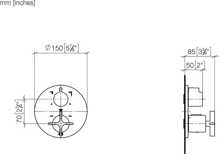 Produktbild Dornbracht Thermostat encastré VAIA de avec régulation de débit à trois voies, 36427809-00, 36427809-00