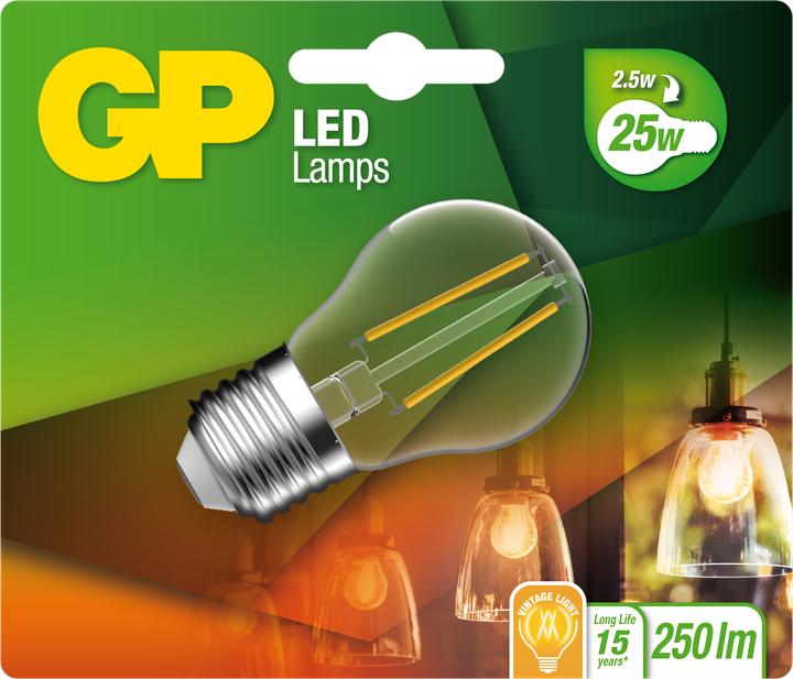 Image du produit GP Lighting Filament d'éclairage Mini Globe 2W (25W) 250 lm (E27, 2.10 W, 250 lm, 1 x, E)