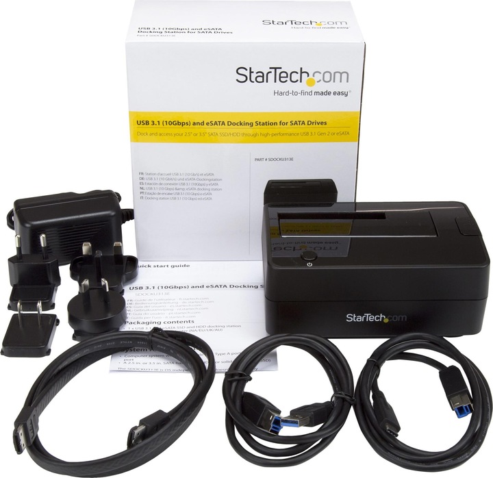 Produktbild StarTech Dockingstation für 6,35cm/8,89cm 2,5/3,5Zoll SATA Laufwerke - USB 3.1 (USB-A, USB-C) oder eSATA -...
