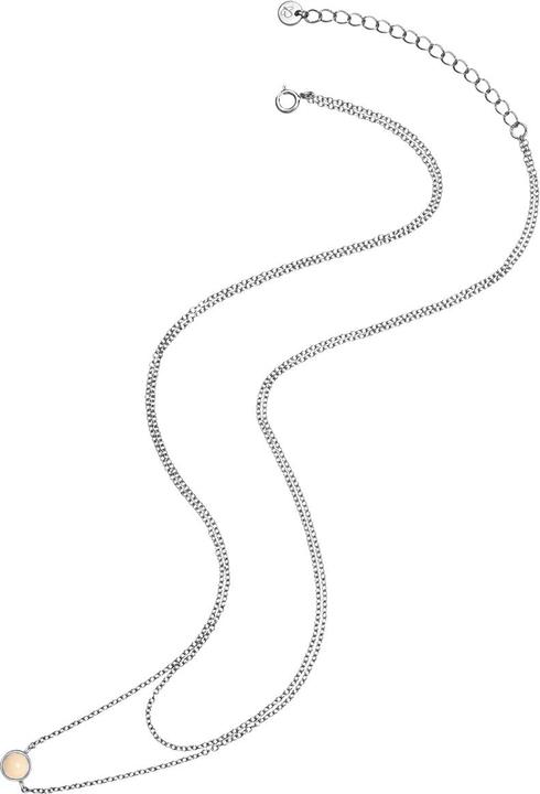 Actual product image Glanzstücke München Ladies sterling silver rose quartz silver 42.0/36.0 cm base chain + 5.0 cm extension - 29900 (925/- sterling silver)