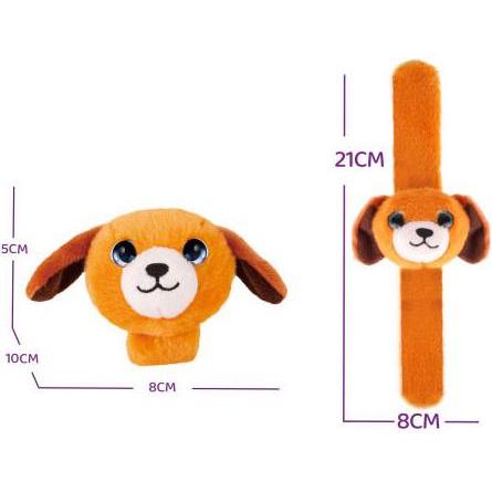 Lobbes Plüsch Schnapparmband Hund Braun