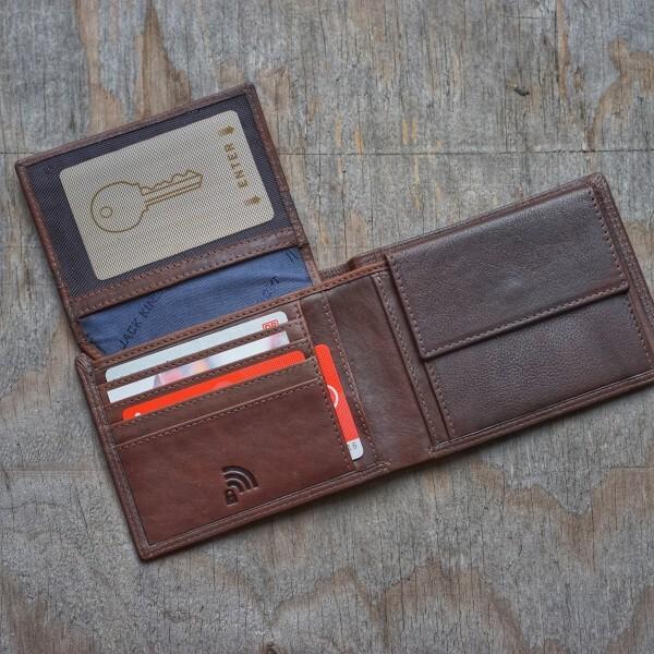 Actual product image Jack kinsky Wallet RFID protection leather 12 cm