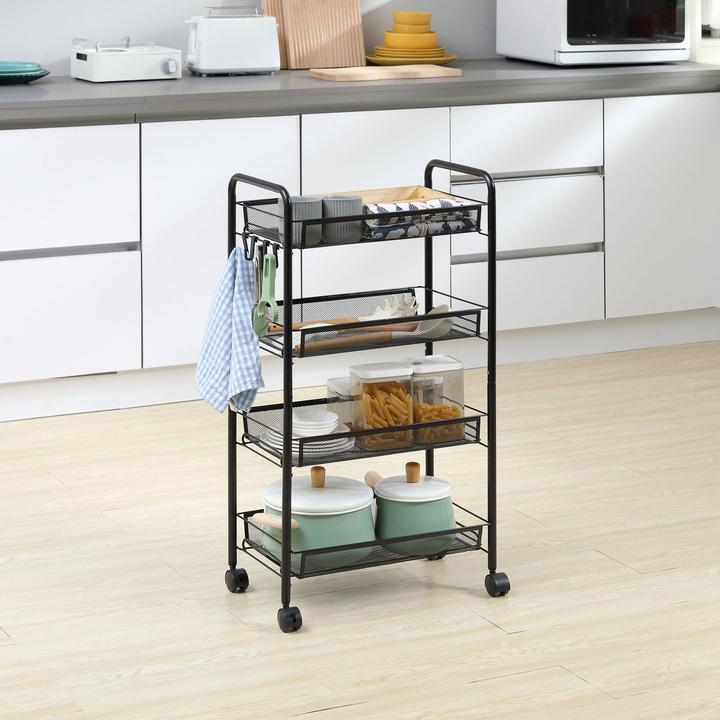 Produktbild Homcom Servierwagen Stahl Schwarz
