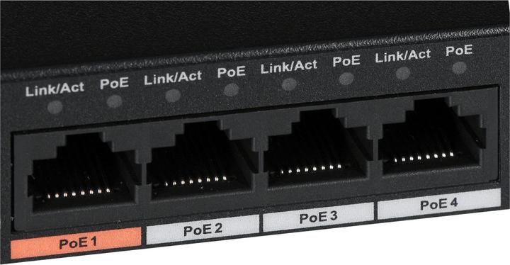 Actual product image Dahua Technology PFS3006-4ET-60 Network Switch Unmanaged Fast Ethernet (10/100) Power over Ethernet (6 ports)