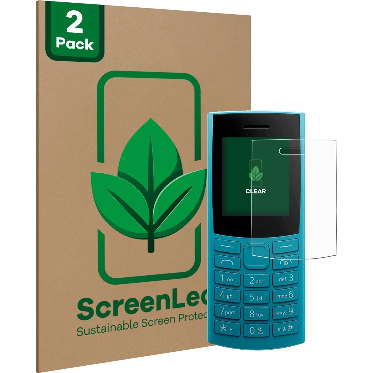 ScreenLeaf Schutzfolie nachhaltiger Displayschutz Display Schutz Folie Klar Transparent (2 Stück, Nokia 105), Smartphone...