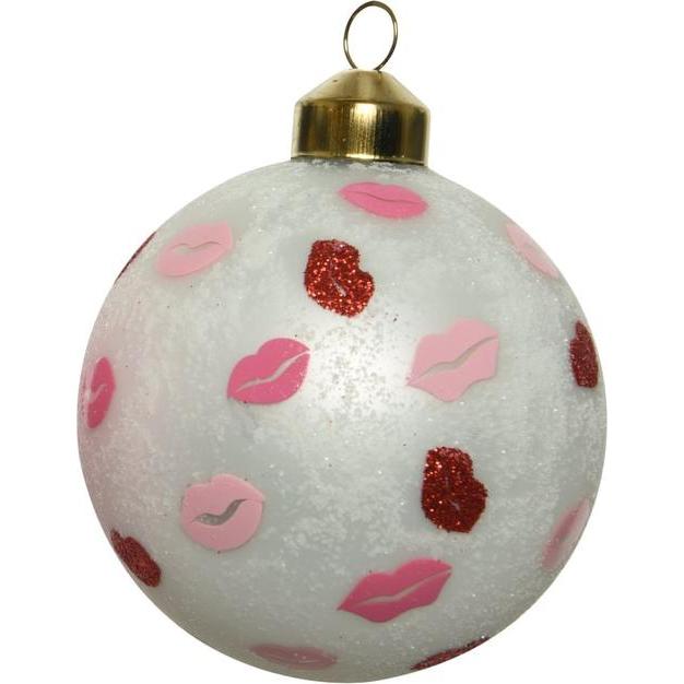 Thumbnail - Decoris, Christbaumschmuck, Christbaumkugel - Kussmund - Ø = ca. 8 cm - 1 Stück (1 -teilig)