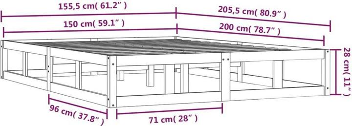 Image du produit vidaXL Bettrahmen (150 x 200 cm)