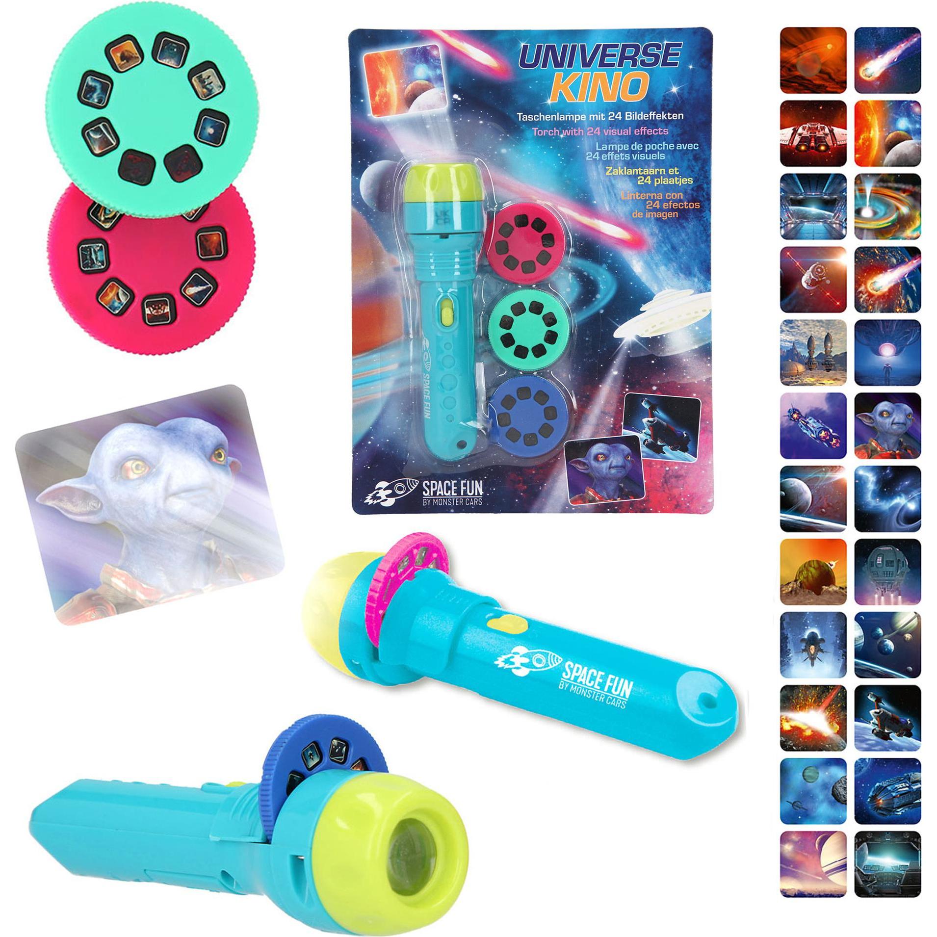 Depesche, Taschenlampe, Taschenlampe Monster Cars Spacefun mit Bildeffekten