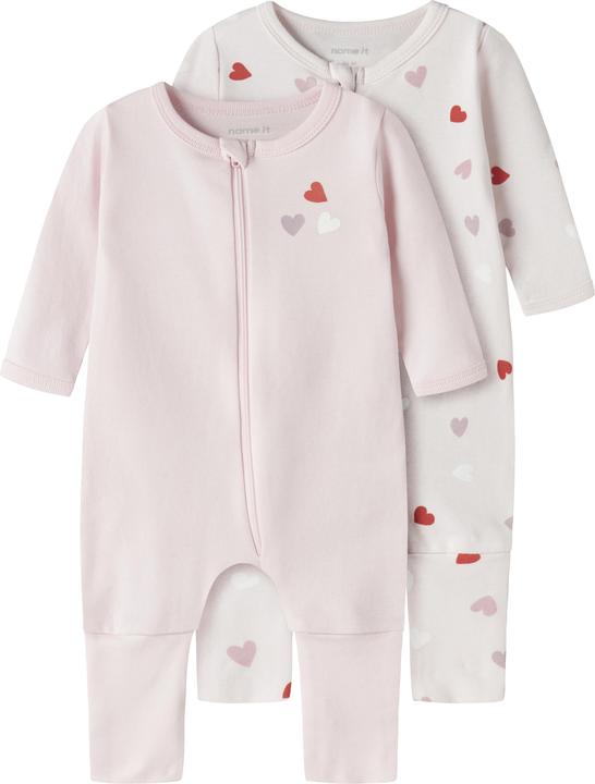 Name it Nbfnightsuit 2p Zip Ff Car. Heart Noos