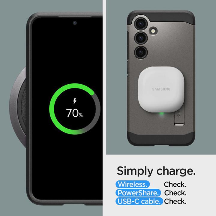 Actual product image Spigen Tough Armor S921 szary/gunmetal ACS07356 (Samsung Galaxy S24)