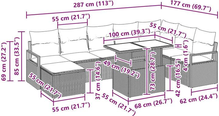 Actual product image vidaXL Gartenmöbel Set