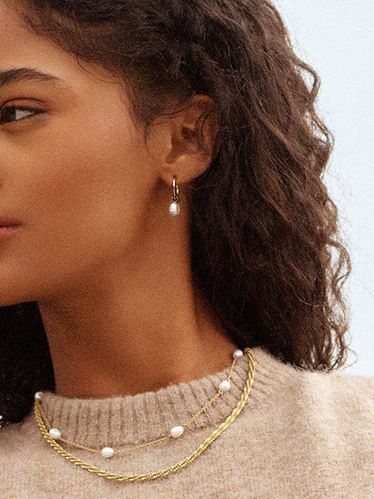 Produktbild Edblad Ohrringe PERLA HOOPS (Edelstahl, Süsswasserperle)