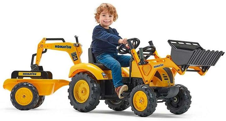 Actual product image Falk Toys Komatsu tractor XXL with trailer