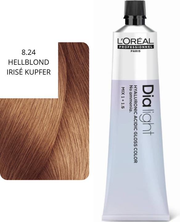 Image du produit L'Oréal Professionnel L'Oral Professionnel Dialight 824 Light Blonde Iridescent Copper 60ml (8.24)