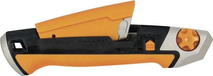 Produktbild Fiskars Cuttermesser, Länge 16,5 cm, Inklusive Klinge (18mm), Rostfreier Stahl/Kunststoff, Schwarz/O (Cutter)