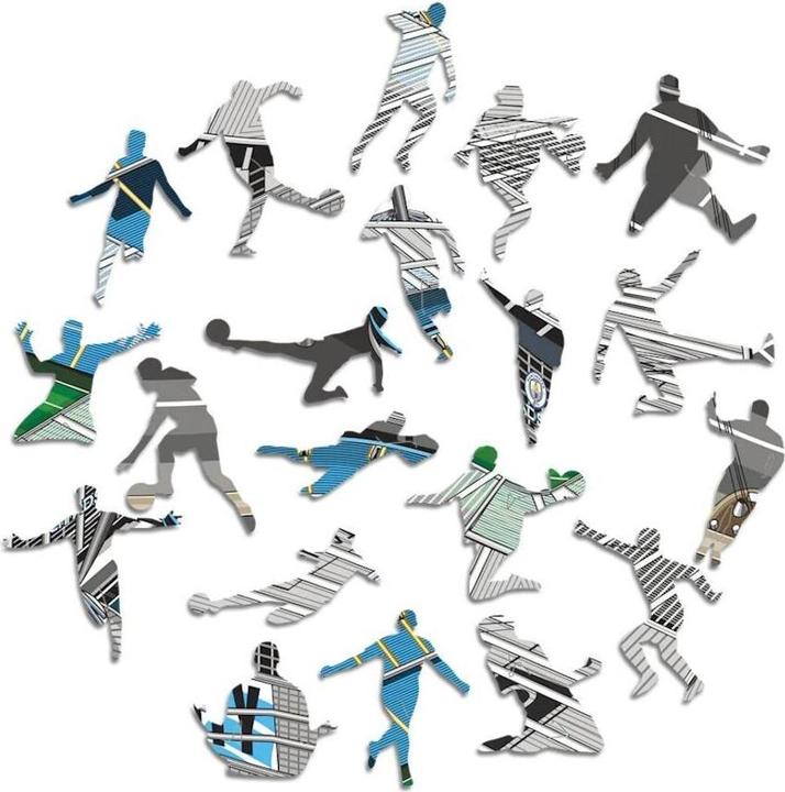 Actual product image Iconic Man City FC - Etihad Stadium - Wooden Puzzle Size M (270 pieces) (270 pieces)