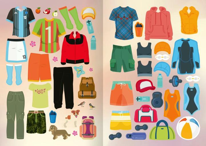 Produktbild Mini-Sticker-Anziehpuppen – Beim Sport
