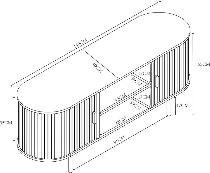 Image du produit En.Casa Stryn (40 x 40 x 55 cm)