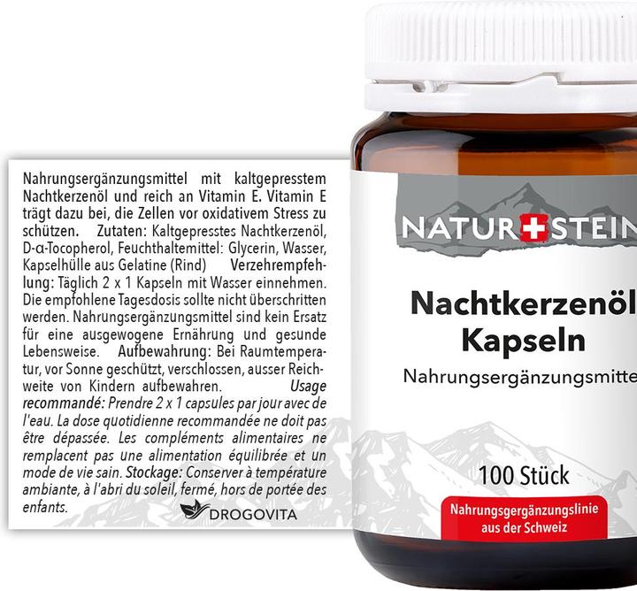 Actual product image Naturstein Nachtkerzenöl (100 Piece, Capsules, 171 g)