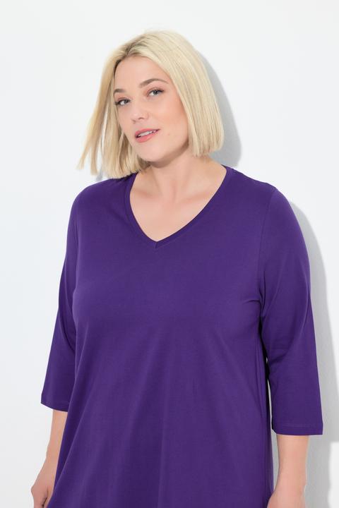 Produktbild Ulla Popken Longshirt, A-Linie, V-Ausschnitt, 3/4-Arm (60)