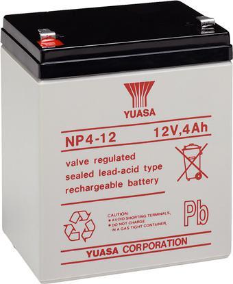 Yuasa NP4-12 Batterie UPS 12V 4Ah (12 V, 4 Ah)