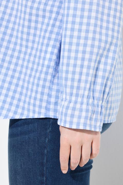 Produktbild Ulla Popken Karobluse, Rüschen, Stehkragen, Langarm (58)