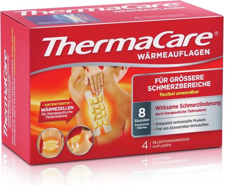 Produktbild Thermacare Wärmeauflagen flexible Anwendung grössere Schmerzbereiche XL (4 x, 1872 ml, 235 g)
