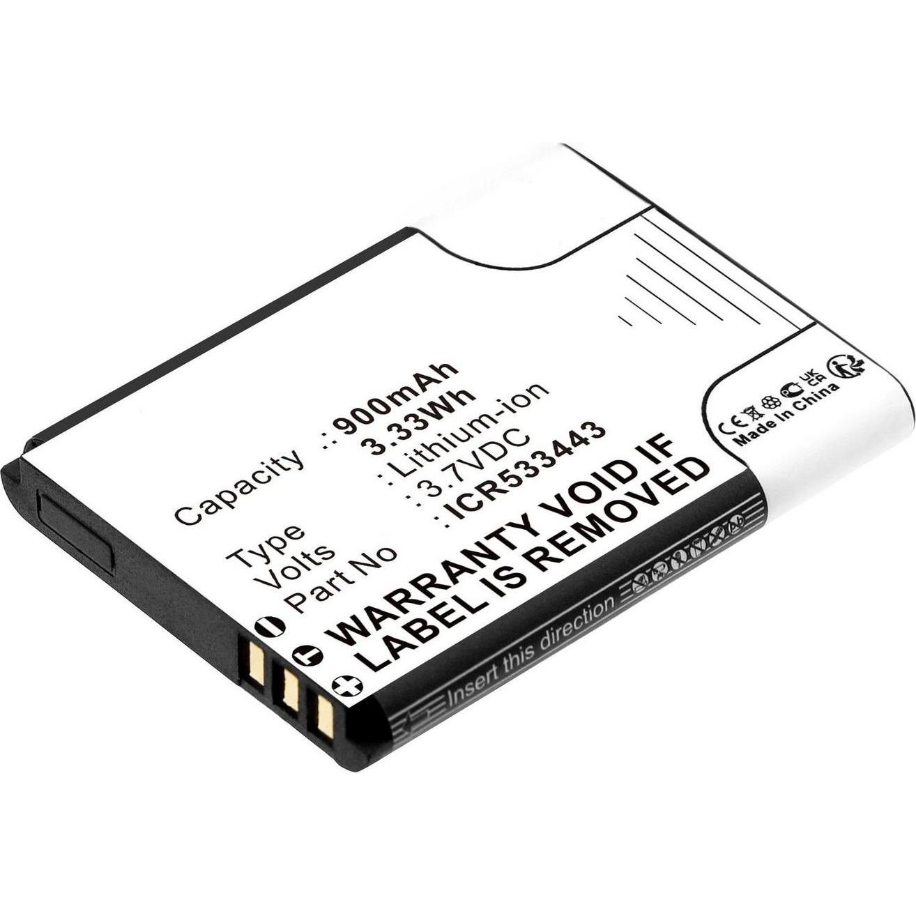 CoreParts Battery for Prestigio Dashcam (Akku), Kamera Stromversorgung