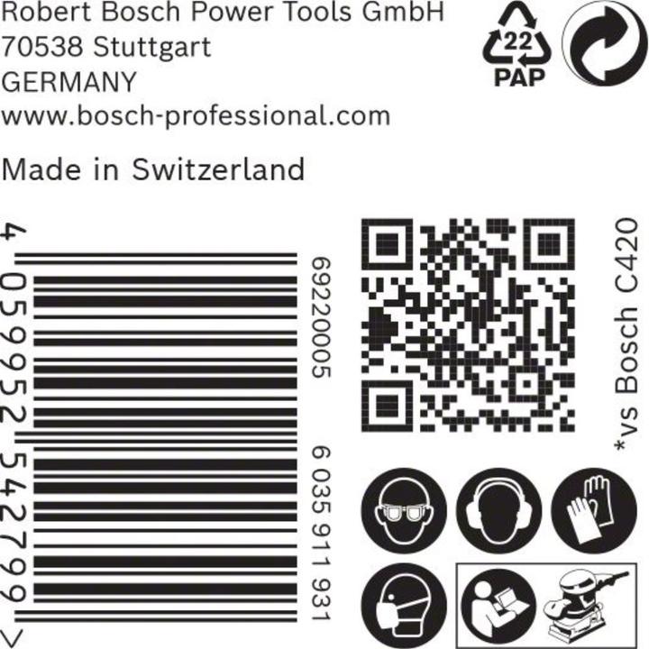 Produktbild Bosch Professional Zubehör EXPERT C470 Schleifpapier mit 8 Löchern für Schwingschleifer, 93 x 186 mm, G 400, 50-tlg. (400)
