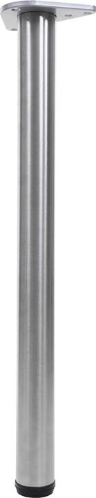 Produktbild Swisshandel24 4x Tischbein, für Schreibtisch Esstischfuss Tischgestell, 73cm Edelstahl-Optik