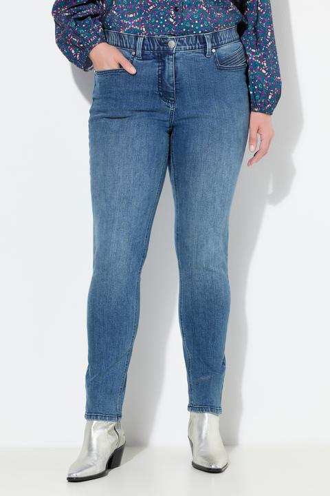 Image du produit Ulla Popken Jean Sarah avec surpiqûres, jambe étroite et taille stretch confortable (26)
