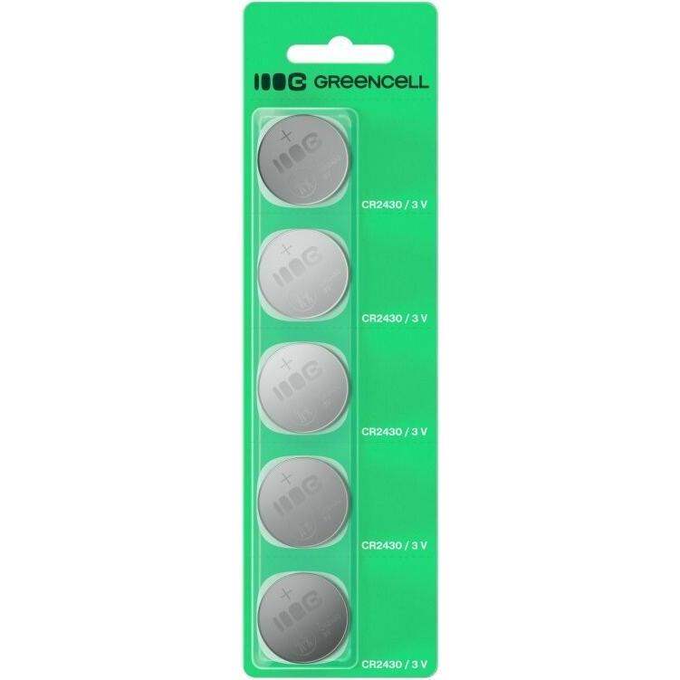 GreenCell Charger Green cell Baterijas Green Cell Blister 5x Lithium Battery CR2430 (5 pz., CR2430, 290 mAh), Batterie + pile