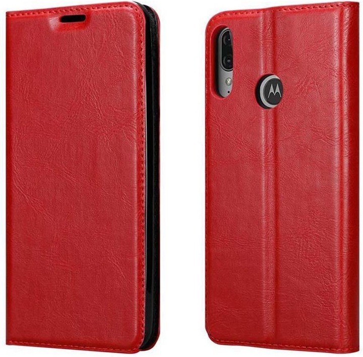 Actual product image Cadorabo Book Invisible Magnet Cover (Motorola Moto E6 Plus)