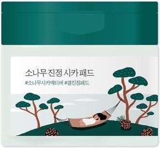 Actual product image Round Lab Pine Calming Cica Pad Unscented Exfoliating and Toning Pads for All Skin Types 50 Sheets (Cleansing scrub)