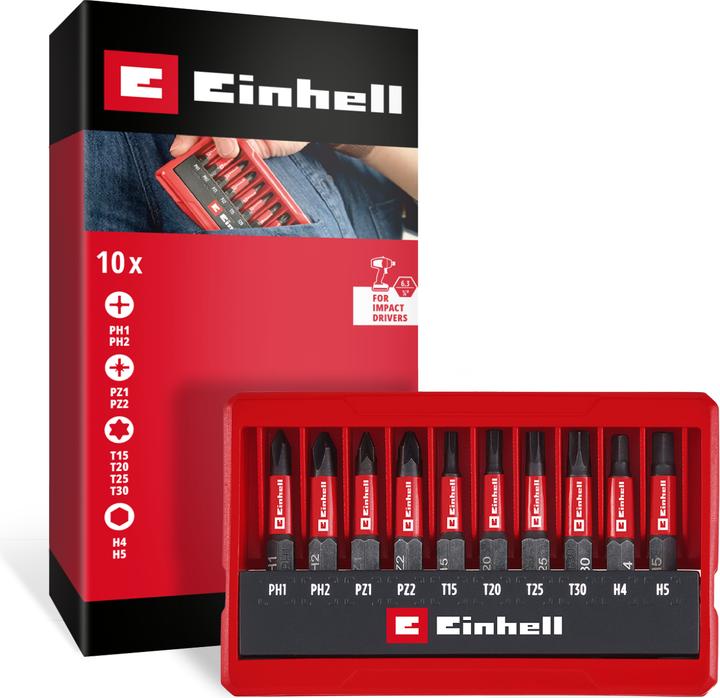 Actual product image Einhell Impact-Bit-Set, 118653, 10-teilig (Allen screw)