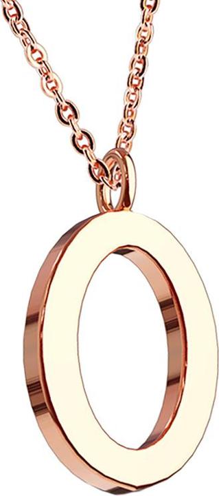Image du produit Star Piercing Chaîne or rose pendentif lettre O (sans laiton, Acier chirurgical 316L)