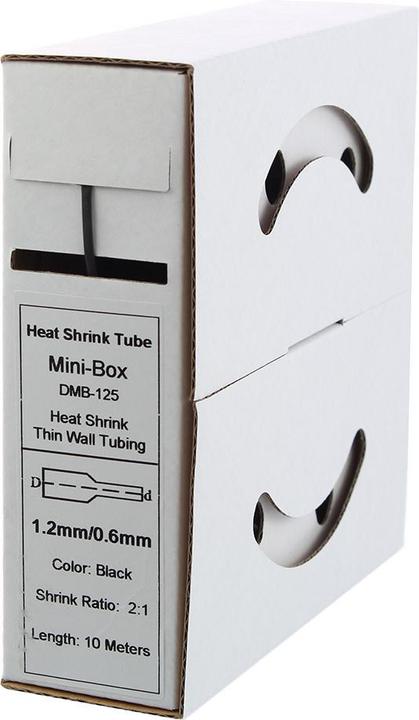 Image du produit Offgridtec 10m de gaine thermorétractable 1,2mm>0,6mm noir (1 x)