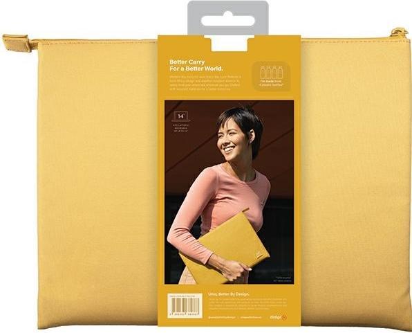 Produktbild Uniq etui Lyon laptop Sleeve 14" żółty/canary yellow Waterproof RPET (14")