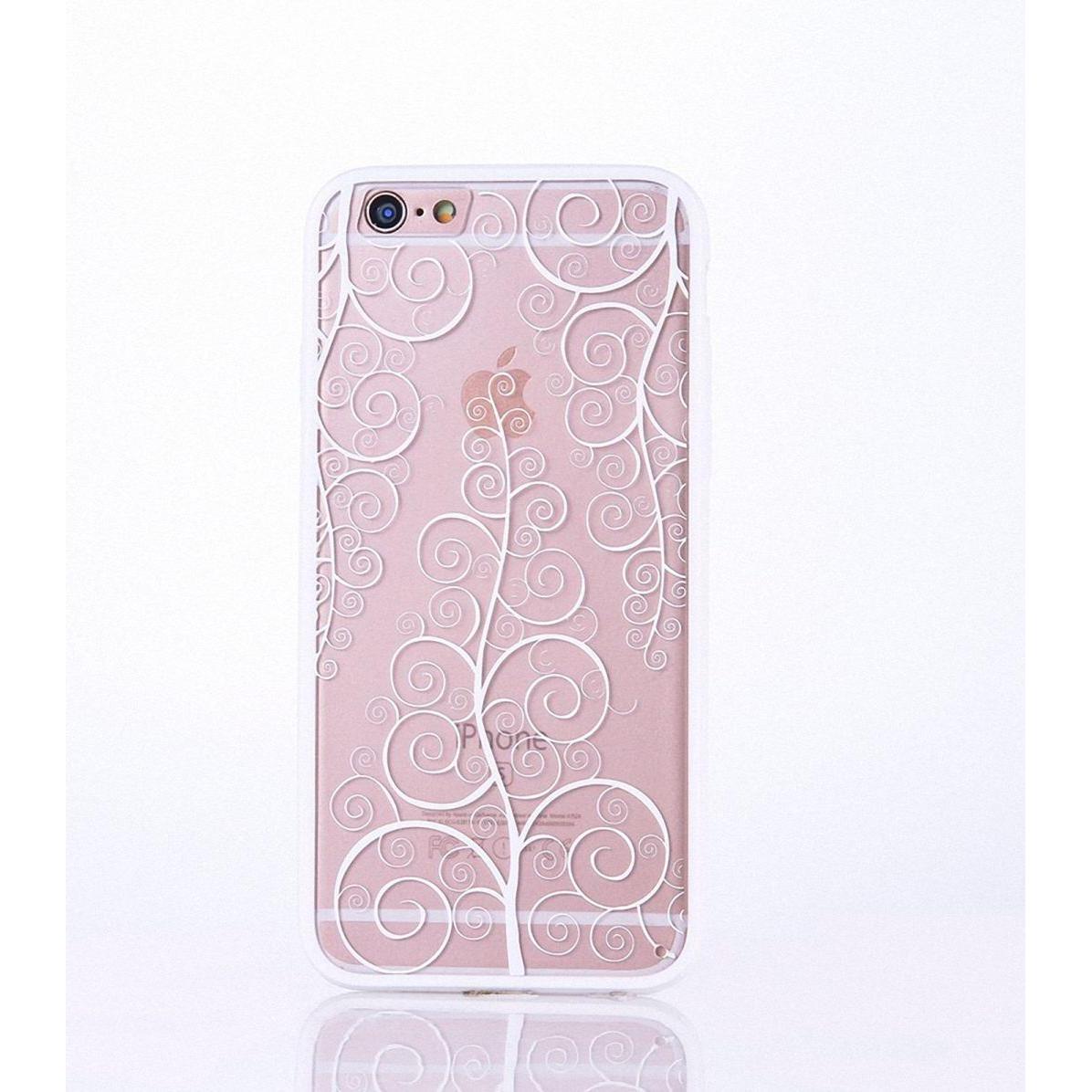 König Design Apple iPhone SE 2022 Handyhülle Mandala Case Cover Schutzhülle Motiv Bumper Weiss (Apple iPhone SE (3rd Gen...